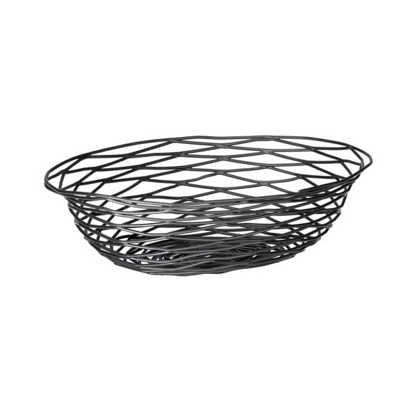 Artisan Oval Black Wire Basket - 12" x 9" x 3" / Tablecraft