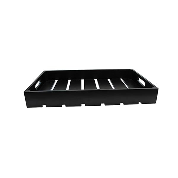 Gastronorm Black Serving and Display Crate - 12 3/4" x 10 1/2" x 2 3/4" / Tablecraft
