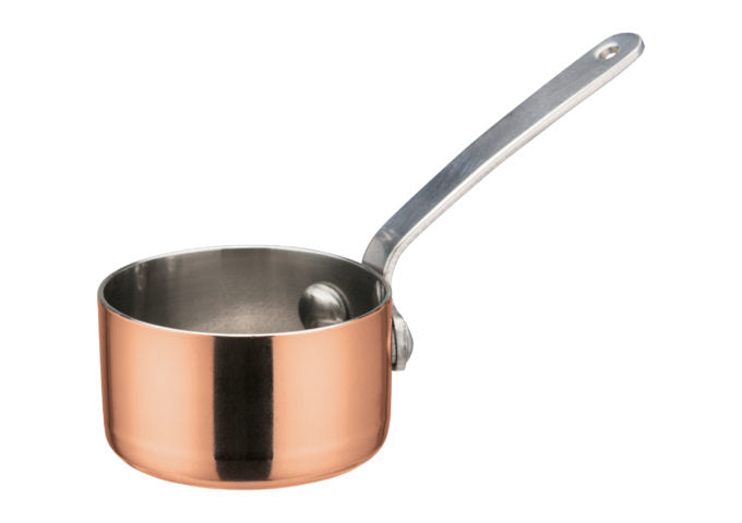 Copper Plated Mini Sauce Pan Serving Dish with Handle - Winco
