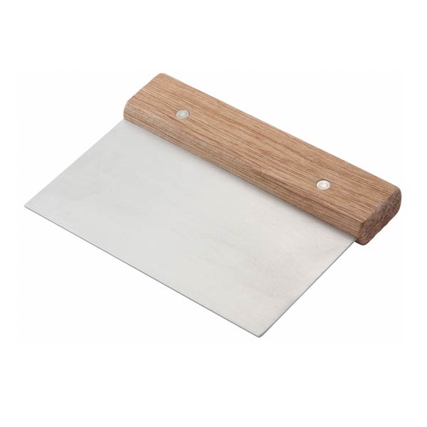 Wooden Handle 6" Dough Scrapper / Winco