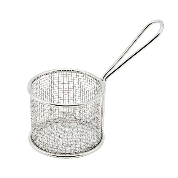 3 3/4" Round Stainless Steel Mini Fry Basket / Winco