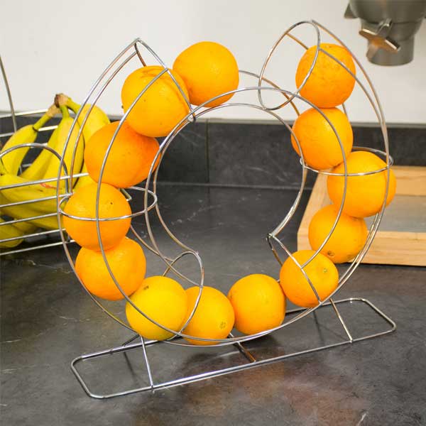 Chrome Plated Circular Fruit Basket / Tablecraft