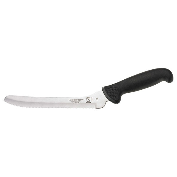 8" Offset Wavy Edge Bread Knife - Black Handle / Mercer