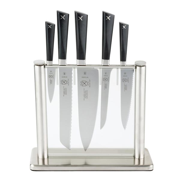 6-Pc. ZuM Stainless & Glass Knife Block Set / Mercer