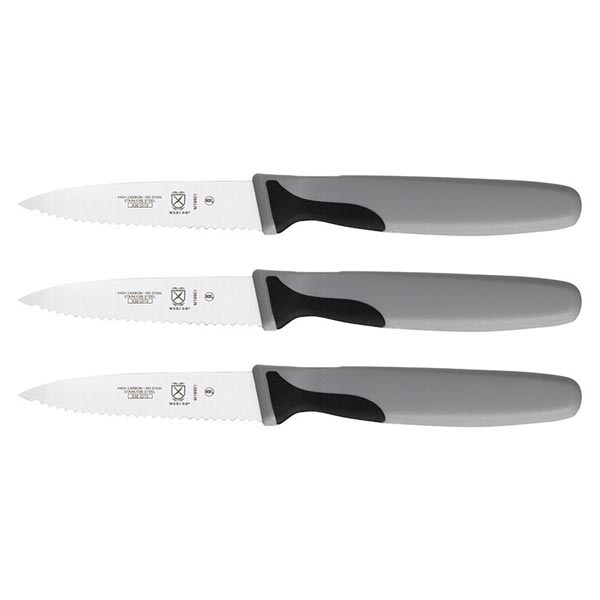 3" Serrated Paring Knife - 3/Pack / Mercer