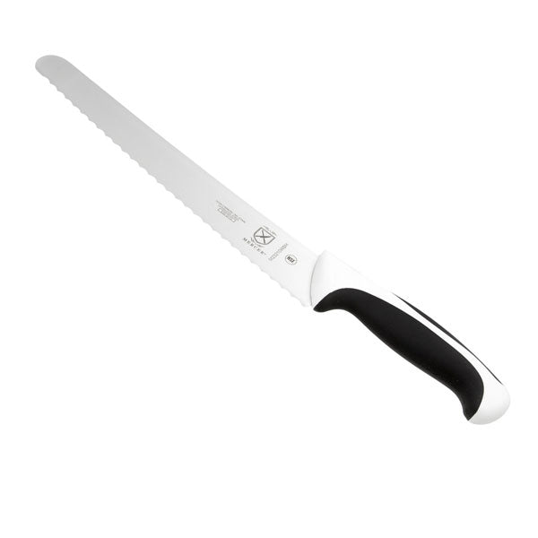 10" Wide Bread Knife with White Handle / Mercer