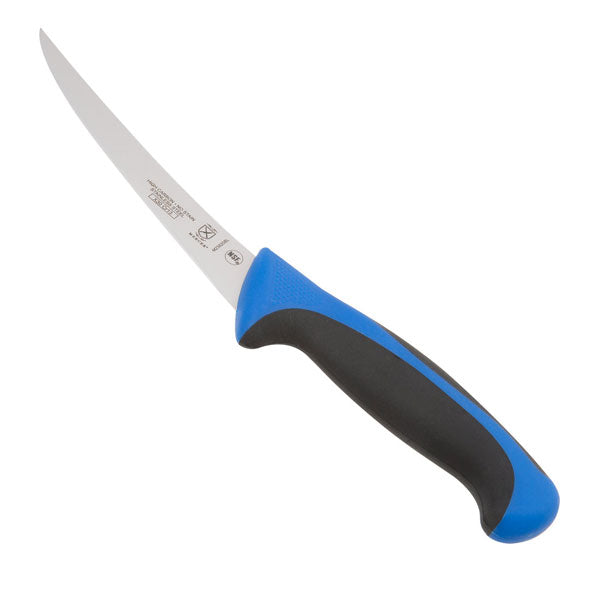 6" Curved Stiff Boning Knife with Blue Handle / Mercer