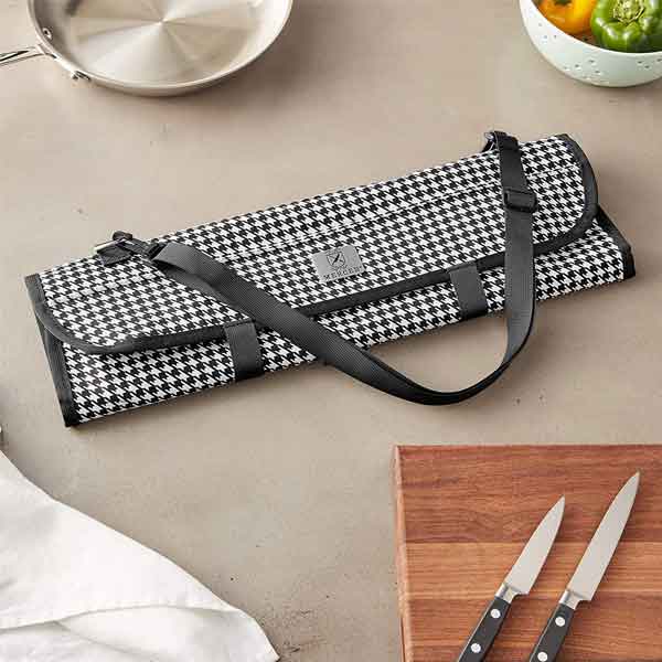 Houndstooth 8 Pocket Knife Roll / Mercer