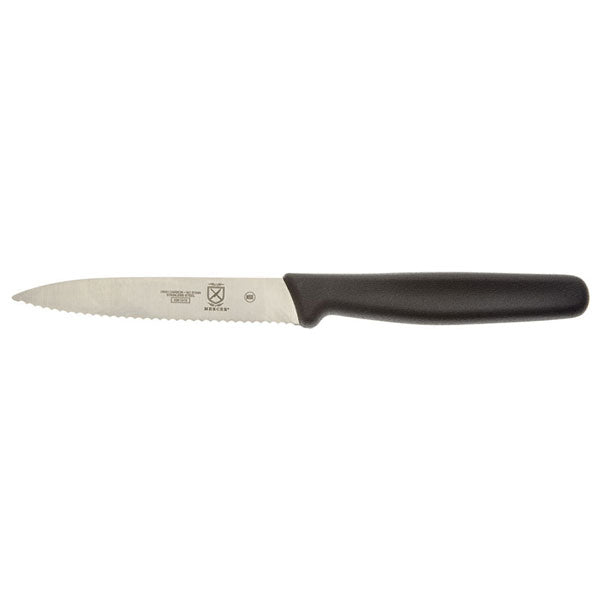 4" Serrated Pointed Tip Paring / Bar Knife with Guard