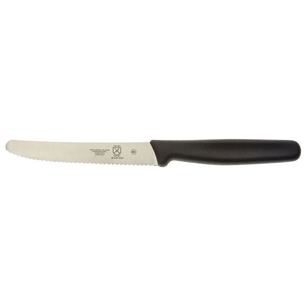 4 1/4" Serrated Rounded Tip Paring / Bar Knife with Guard