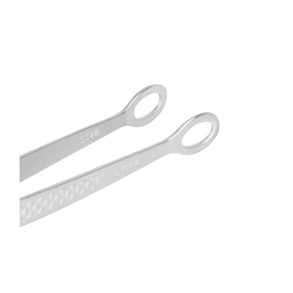 Precision Plus 6 1/8" Flat Oval Plating Tongs / Mercer