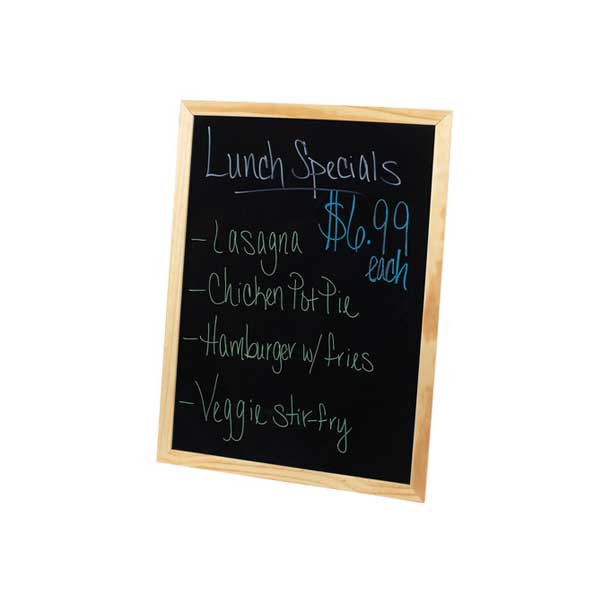 34" x 32" Pine Marker Board Natural Finish / Winco