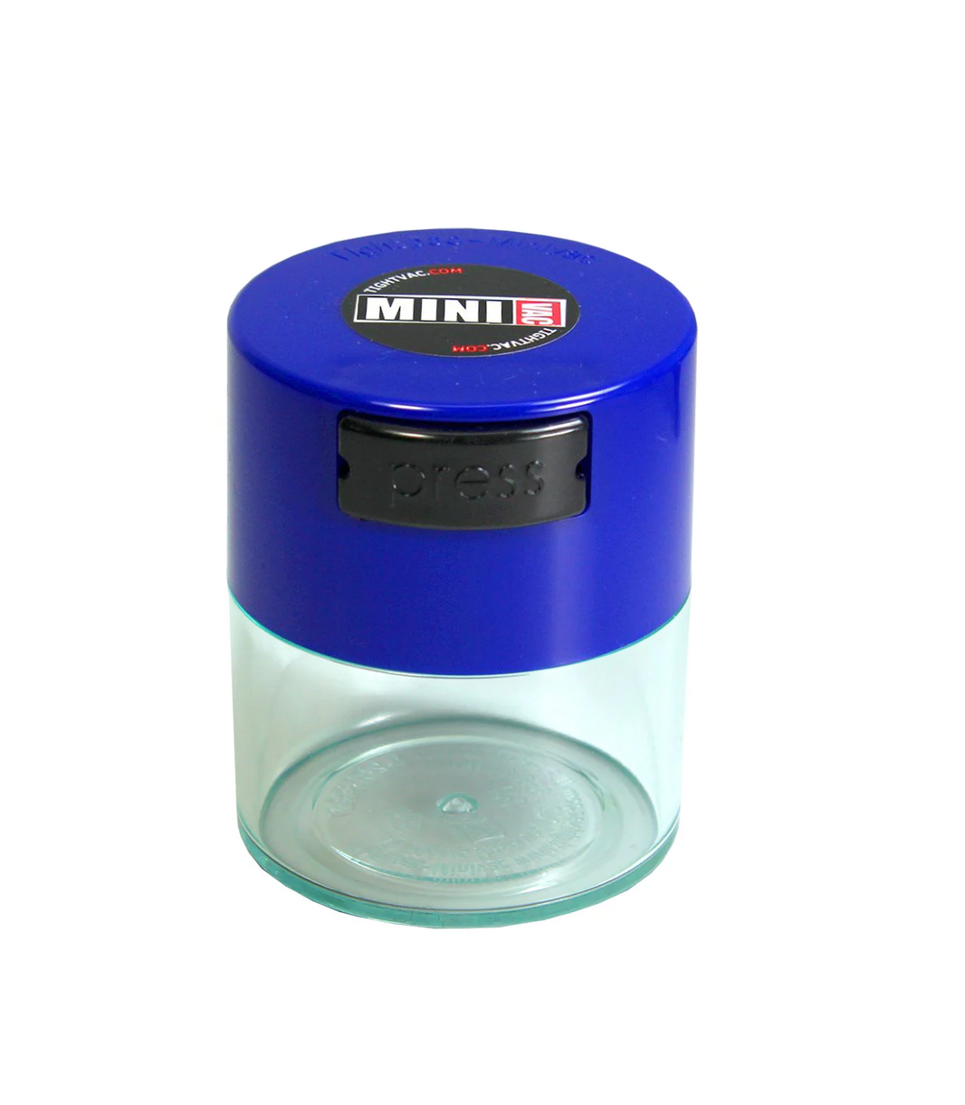 40 gm Dark Blue Cap Clear Body Airtight Multi-Use Vacuum Seal Portable Storage Container - TightVac