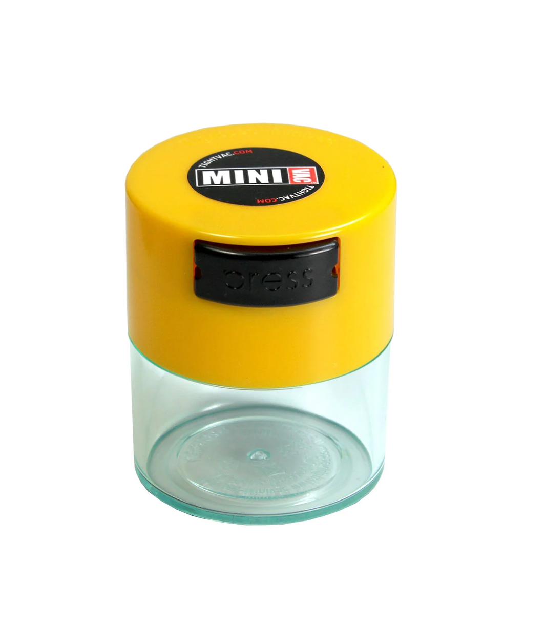 40 gm Yellow Cap Clear Body Airtight Multi-Use Vacuum Seal Portable Storage Container - TightVac