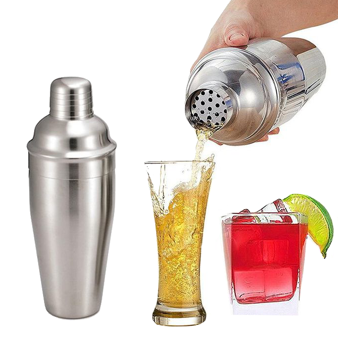 Stainless Steel 3 Piece Cocktail Shaker / Winco
