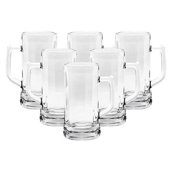 Ocean 640ml 6-Piece Set Munich Glass Beer Mug / Clear
