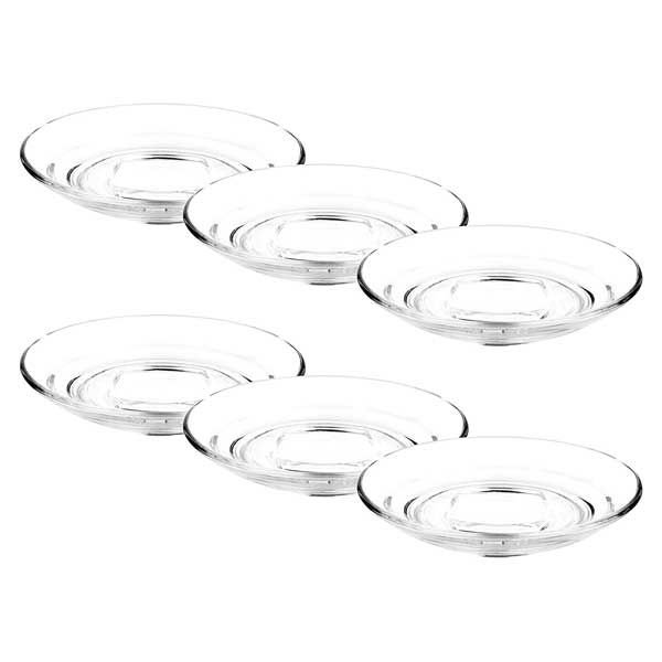 Ocean Pack Of 6 Caffe Espresso Saucer Clear 4.75inch