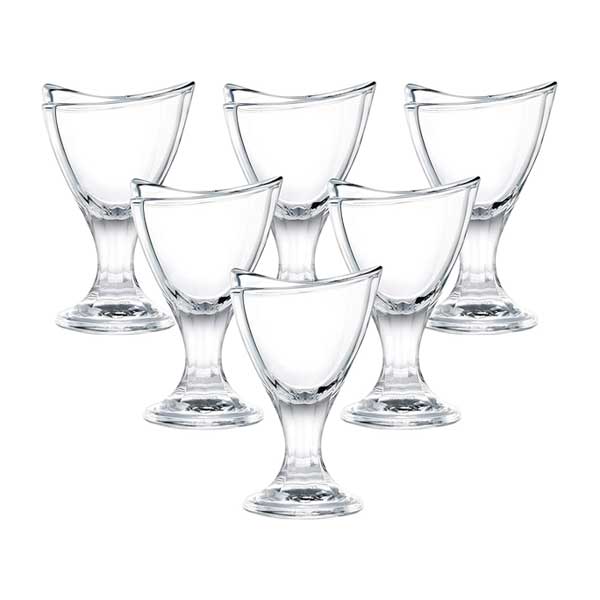 Ocean 6-Piece 5.25oz Glass Sundae Cup Set / Clear