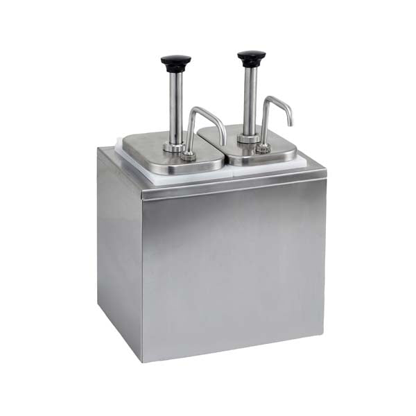 Countertop Condiment Dispenser with 2 Standard Pumps / Winco