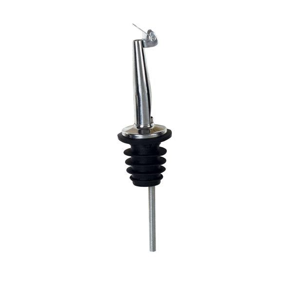 Stainless Steel Tapered Liquor Pourer with Flip Cap / Winco