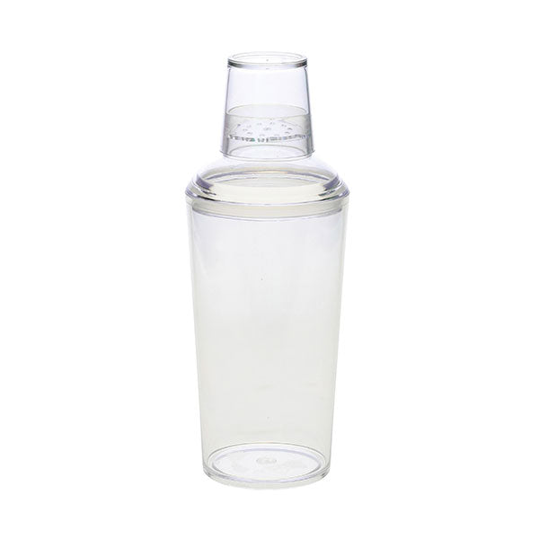 27 oz. Clear Plastic 3-Piece Cobbler Cocktail Shaker / Tablecraft