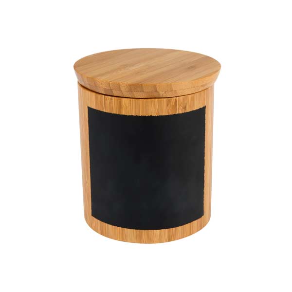 Write-On™ Round Wood Riser & Storage Container, 5 X 5 X 5" / Tablecraft