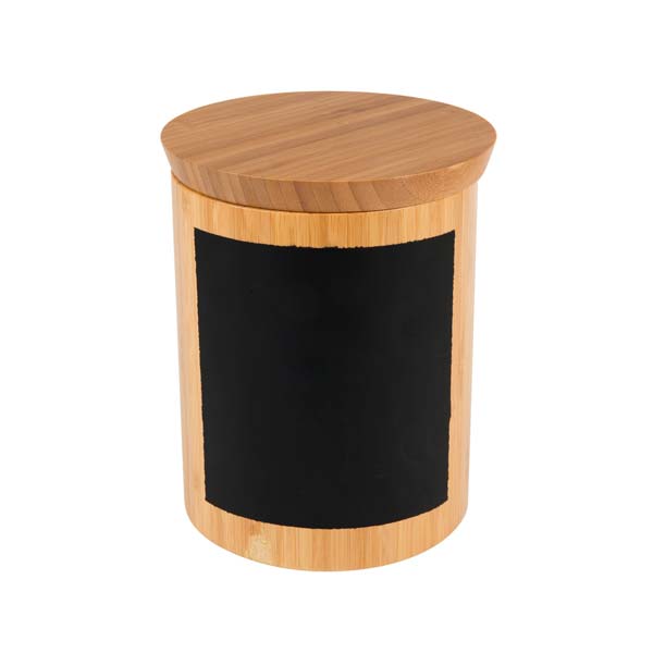 Write-On™ Round Wood Riser & Storage Container, 6 X 6 X 8" / Tablecraft