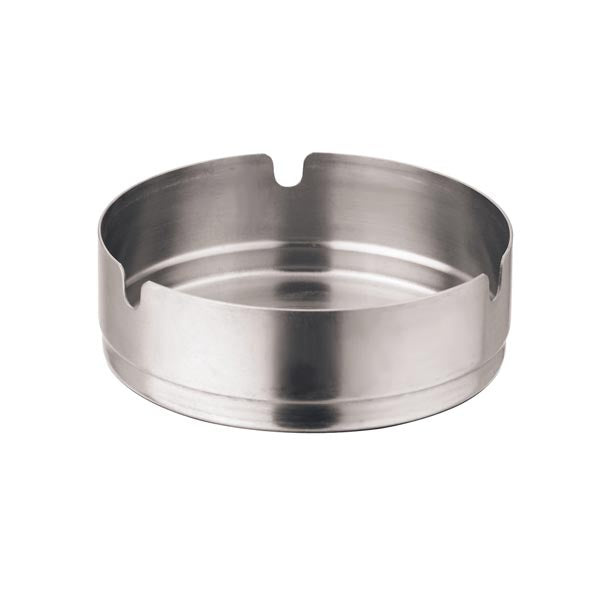 Stainless Steel 4" Round Ashtray / Winco