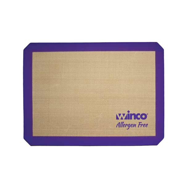 11.63" x 16.5" 1/2 Size Allergen Free Purple Silicone Baking Mat / Winco