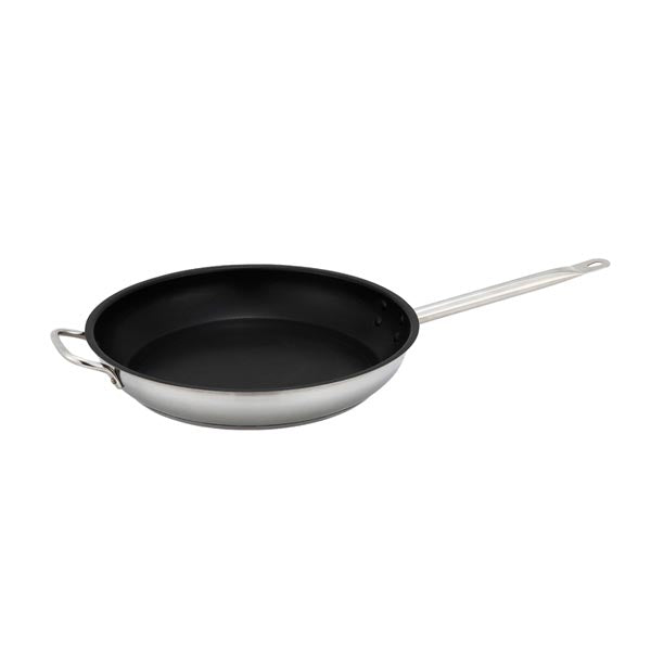 14" Non-Stick Induction Ready Fry Pan with Helper Handle / Winco