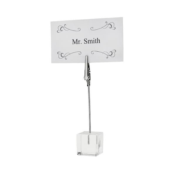 Table Sign Clip with Acrylic Square Base / Winco