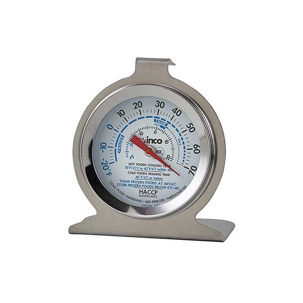 2" Diameter Refrigerator/Freezer Thermometer / Winco