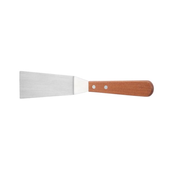 5 1/2" Blade Solid Grill Spatula with Wood Handle / Winco