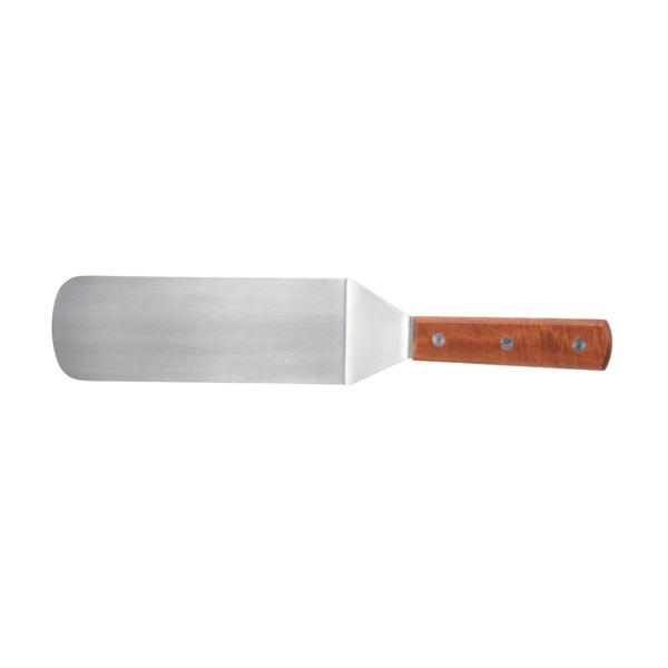 9 1/2" Blade Solid Flexible Turner with Wood Handle / Winco