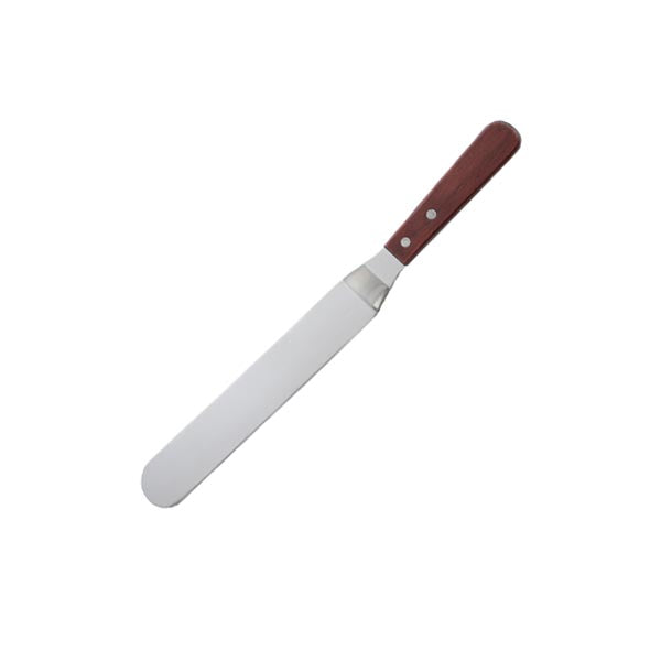 9 1/2" Offset Blade Bakery Spatula with Wood Handle / Winco