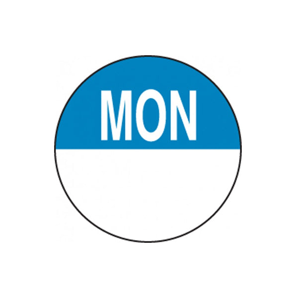 Monday Half Dot Label | 3/4