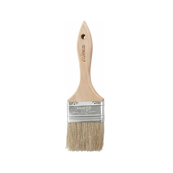 2 1/2" Boar Hair Flat Pastry Brush / Winco