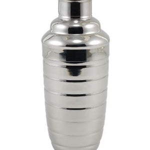 Stainless Steel 24 oz. Three Piece Beehive Cocktail Shaker Set-0