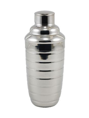 Stainless Steel 24 oz. Three Piece Beehive Cocktail Shaker Set-0