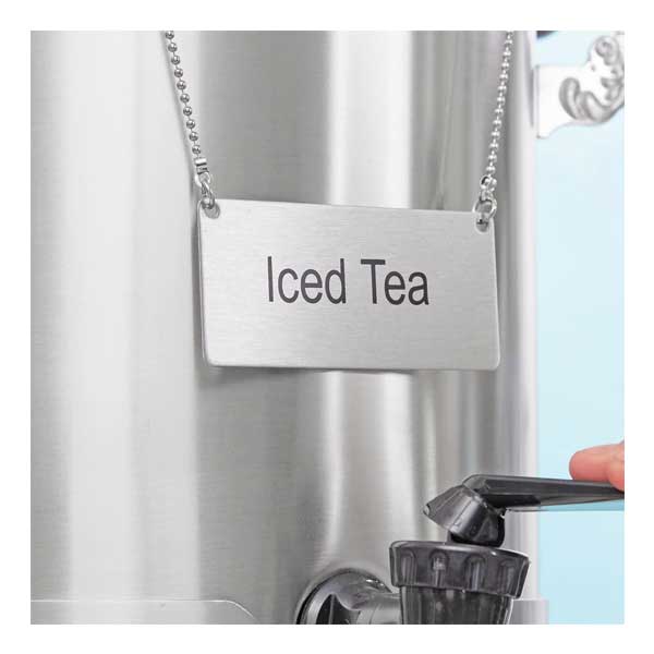 Iced Tea Stainless Steel Chain Sign-8517